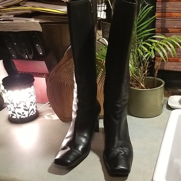 PARADE KNEE HI REAL LEATHER BOOTS.COOL STITCHING. - Picture 3 of 8